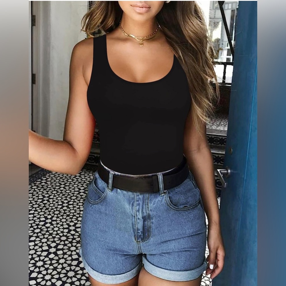 Black sleek bodysuit size L
